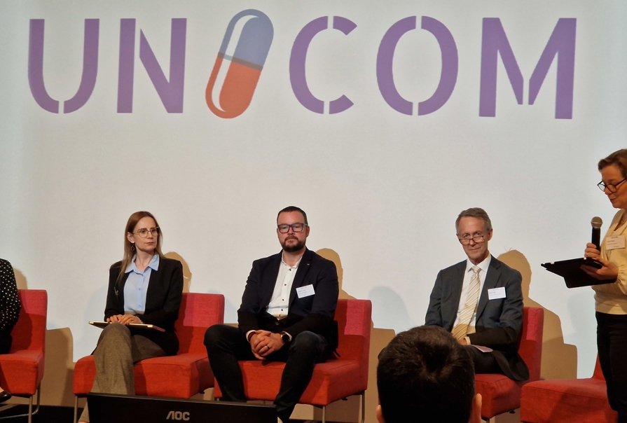 Director General Audun Hågå, second from right, at the Policy Panel: Towards a wide IDMP implementation in Europe, at the Final UNICOM Conference in Brussels late April this year.